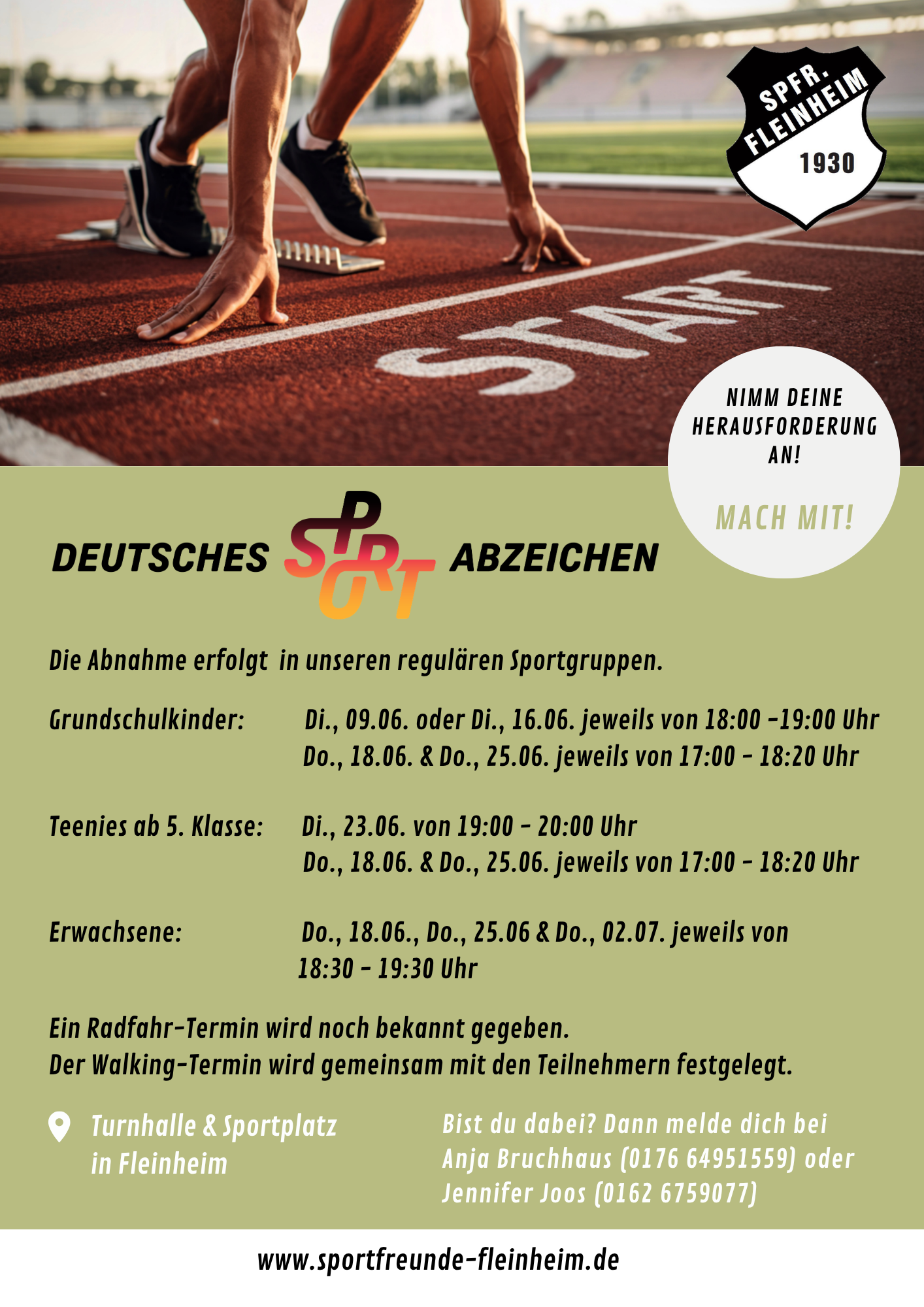 Sportabzeichen-Abnahme 2026